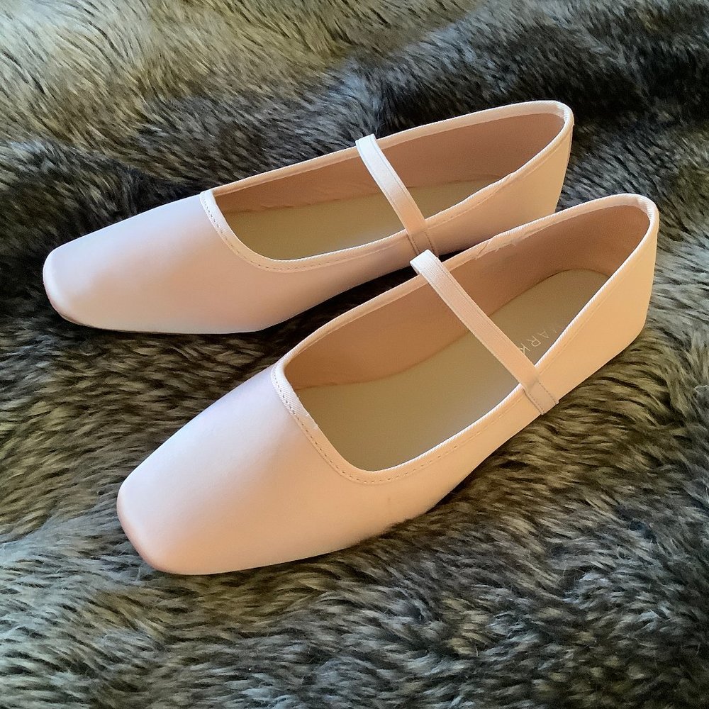 NWOT Primark Satin Ballet Pink Mary Jane Flats Size 39 US 8